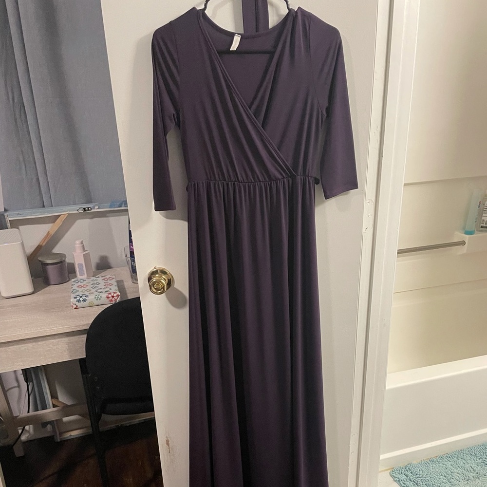 Pinkblush dark purple maxi dress